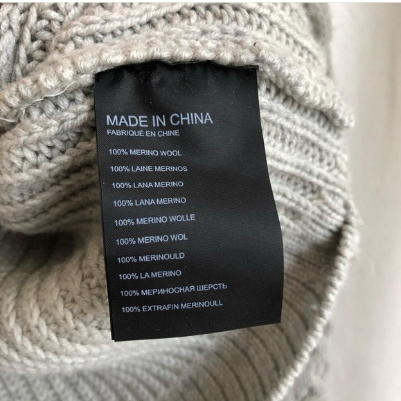 Club Monaco grey cable knit sweater - Picture 5 of 6